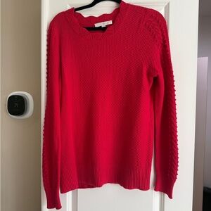Loft Women's Red Sweater - medium